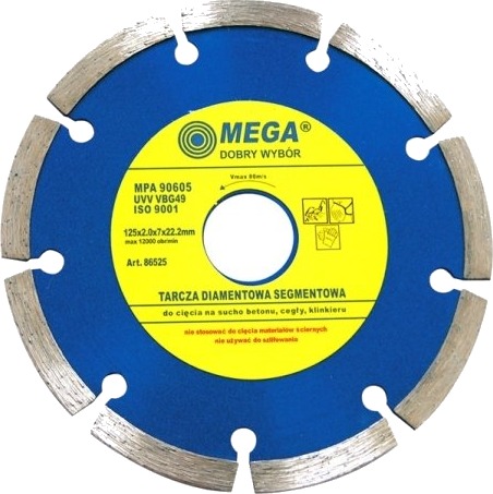 Mega Diamantsegmentblad 2,5X7,5 Mm 230 Mm - 86630