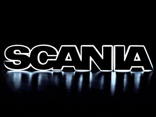 Lys sokkel til originale Scania bokstaver Farge val xenon hvit/oransje