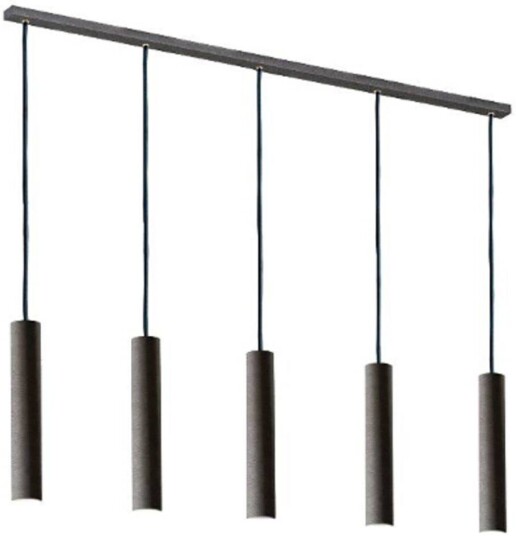 Argon Hengelampe Brenta antrasitt stål lengde 110 cm 5 lyskilder Argon Hengelampe Brenta antrasitt stål lengde 110 cm 5 lyskilder