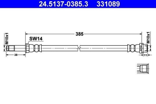 Bremseslange ATE 24.5137 0385.3