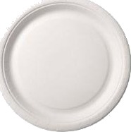 Paptallerken 22Cm Uncoated Bionedbrydelig Hvid,4 Pk X 100 Stk/Krt