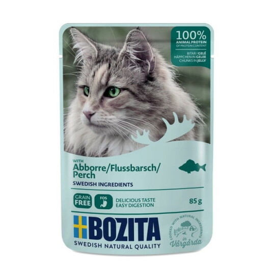 Bozita Abborfôr til Katt 85 g - Kornfritt Våtfôr med Vitaminer