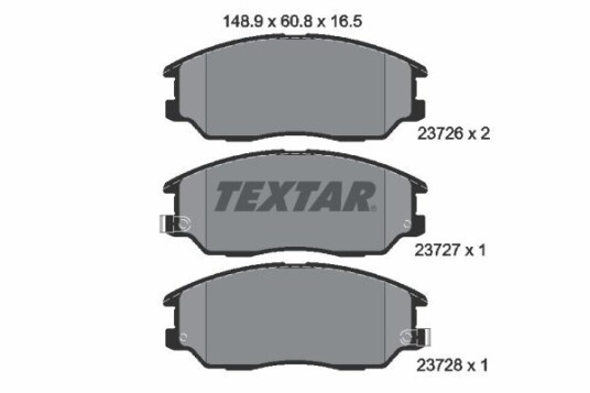 Bremseklosser TEXTAR 2372601 Bremseklosser TEXTAR 2372601