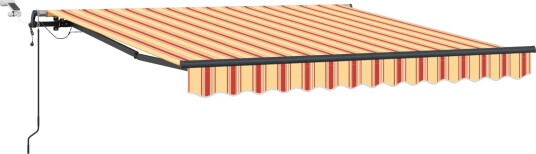 Automatisk Uttrekkbar Markise med LED Gul og Oransje 300x250 cm