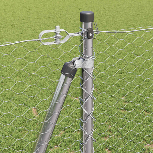  Gjerde med innlegg. sølv 1.2 x 25 m PVC belagt stål