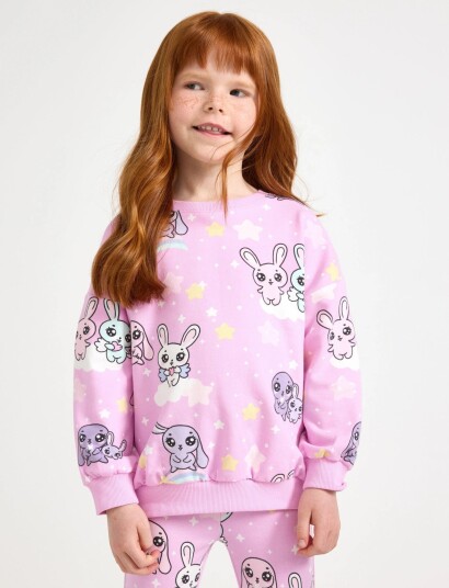 Lindex Sweatshirt With Brushed Inside Pink 110
