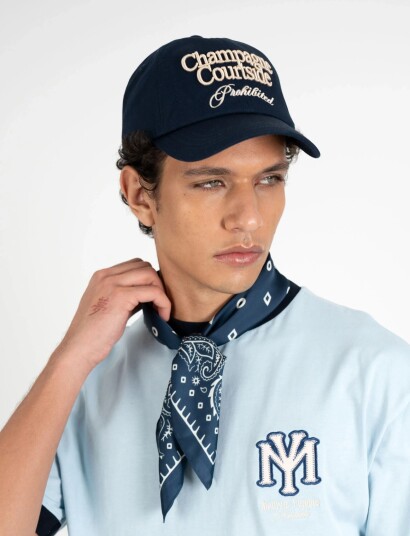 Prohibited Champagne Courtside Cap Navy ONE SIZE Prohibited Champagne Courtside Cap Navy ONE SIZE