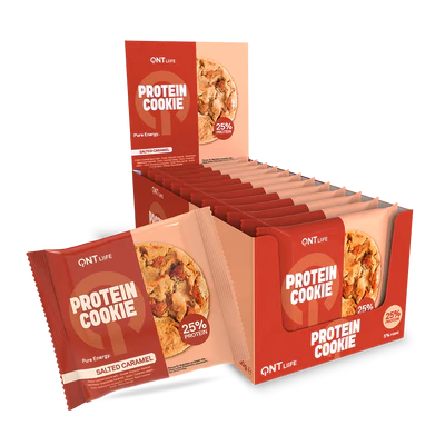 QNT Protein Cookie 12x60 g Salted Caramel QNT Protein Cookie 12x60 g Salted Caramel