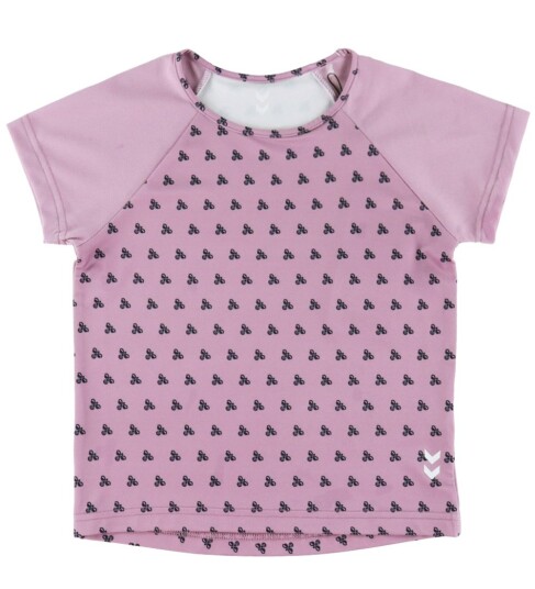 Hummel T skjorte   HmlJR Mix   Lavender Mist m. Logoer   Hummel   4 år 104   T skjorte   Rosa