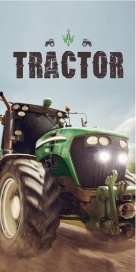 Licens Badehåndkle - Traktor - 70x140cm – Lekker og myk kvalitet Licens Badehåndkle - Traktor - 70x140cm – Lekker og myk kvalitet