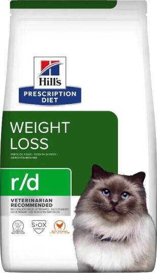 Hill's r/d tørrfôr for katt med kylling 1,5 kg - Vektreduksjon