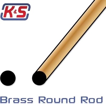 K&S 548164 Solid Brass Rod 3.2x305mm 1/8'' 1