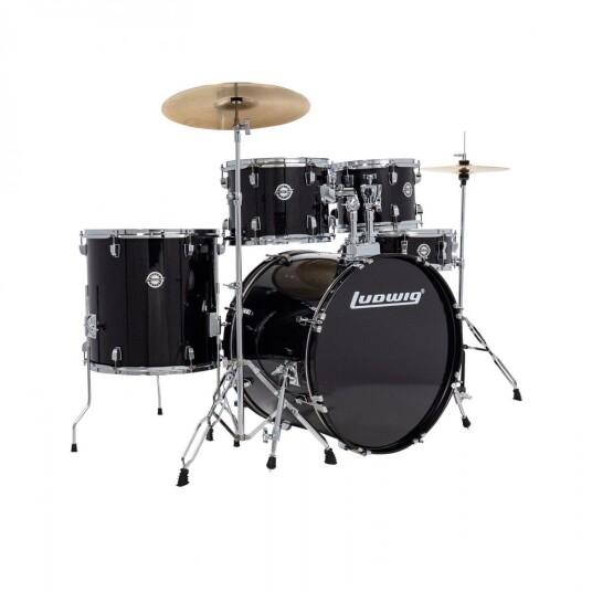 Ludwig Accent 20 Fuse 5pc Drum Kit Black Sparkle Ludwig Accent 20 Fuse 5pc Drum Kit Black Sparkle