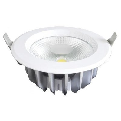 V-Tac 30W LED downlight - Hull: Ø20,7 cm, Mål: Ø22 cm, 230V - Dimbar : Ikke dimbar, Kulør : Varm