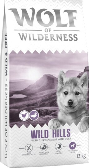 Wolf Of Wilderness Tørrfôr Junior Wild Hills And Kornfri Ny Oppskrift 12 kg