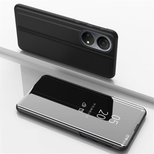 Hurtel Clear View Case Etui Honor X7 / Honor Play 30 Plus Pokrowiec Z Klapką Svart