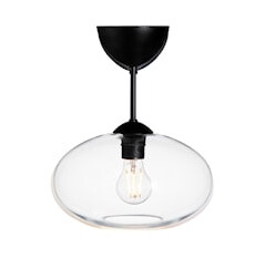 Bullo Plafond Mattsvart Klart Glass 32 cm