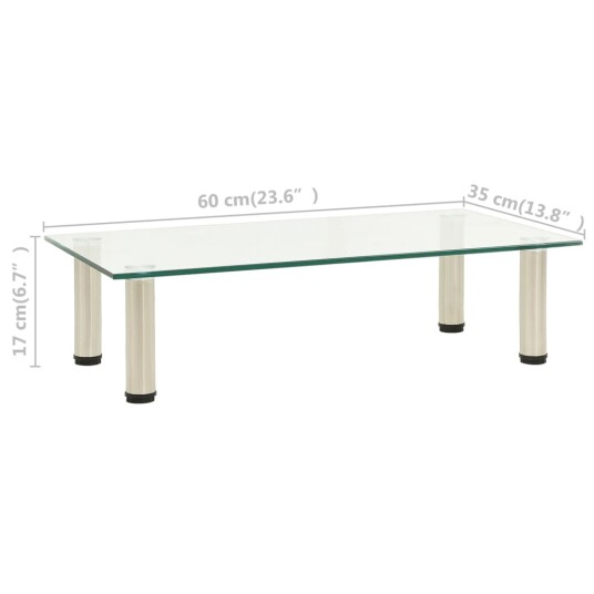 vidaXL TV-benk gjennomsiktig 60x35x17 cm herdet glass vidaXL TV-benk gjennomsiktig 60x35x17 cm herdet glass