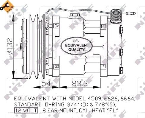 AC kompressor NRF 32798