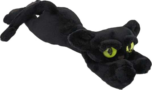 Ziggie Lanky Cat – svart katt kosedyr 36 cm | Manhattan Toy