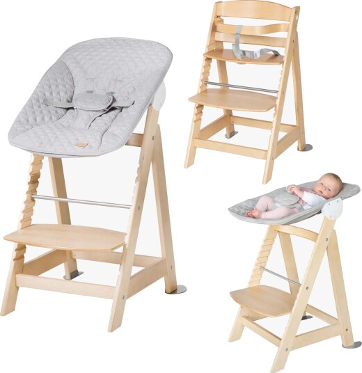 roba Born Up Barnestol, natur, Sett 2 i 1 inkl. babysete Style grey roba Born Up Barnestol, natur, Sett 2 i 1 inkl. babysete Style grey