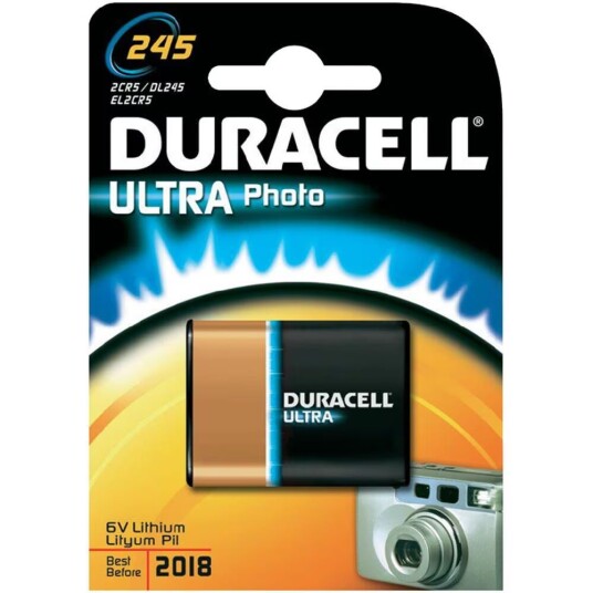 Duracell Ultra Photo 245 6V Lithium Batteri 1400 mAh