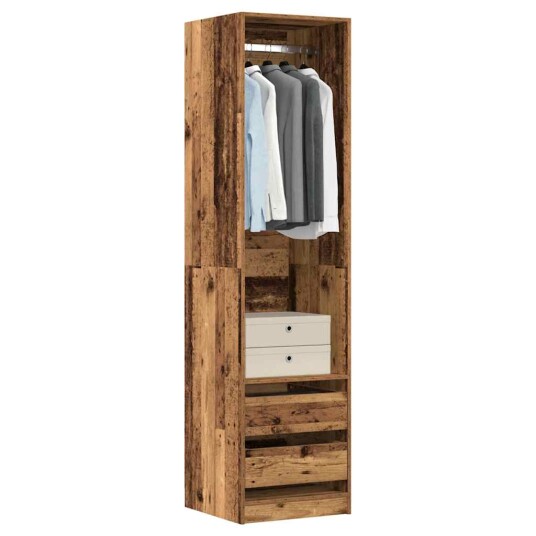 Garderobe gammelt tre 50x50x200 cm konstruert tre 8721158628114