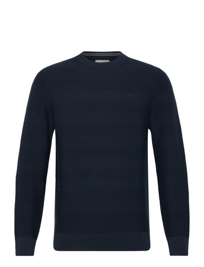 GANT Cotton Texture C Neck Navy XXXL GANT Cotton Texture C Neck Navy XXXL