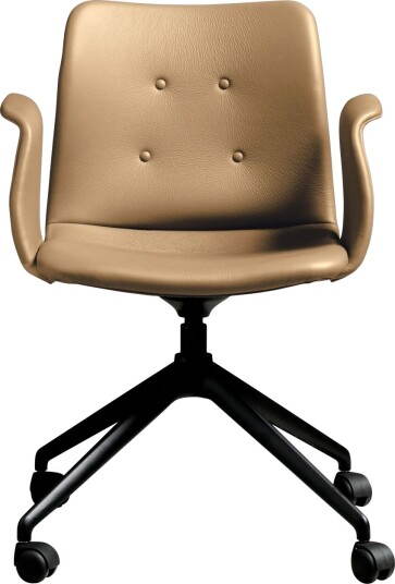 Sibast Furniture Bent Hansen Primum 4 stjerners Spisestol med Hjul Sort/ Zenso 3 261