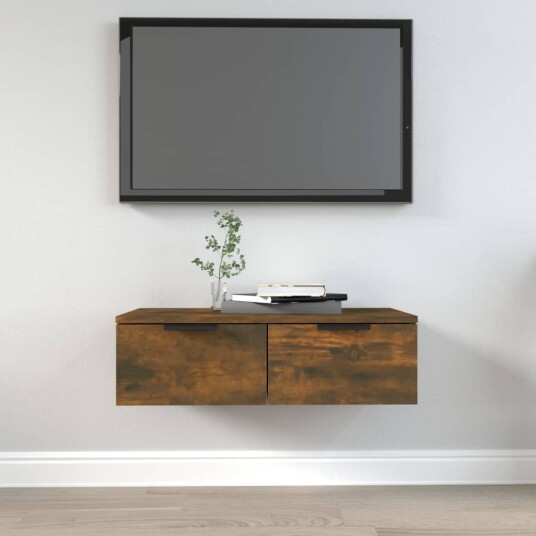 vidaXL Veggskap r?kt eik 68x30x20 cm konstruert tre vidaXL Veggskap r?kt eik 68x30x20 cm konstruert tre