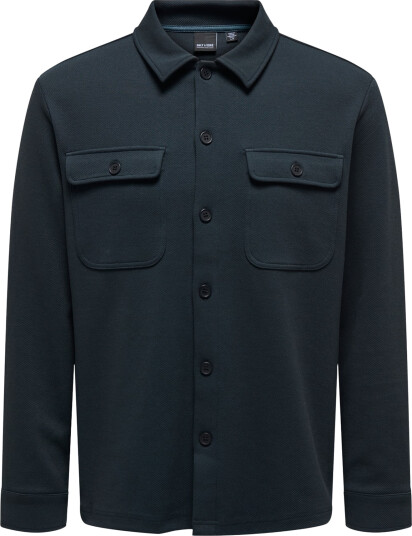 Only & Sons Newkodyl Overshirt Sweat Blå S Only & Sons Newkodyl Overshirt Sweat Blå S