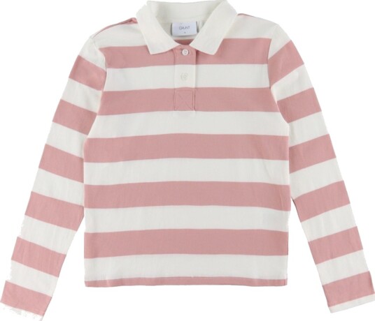 Grunt Grliv Stripe Ss Polo Tee Pink XL/16Y