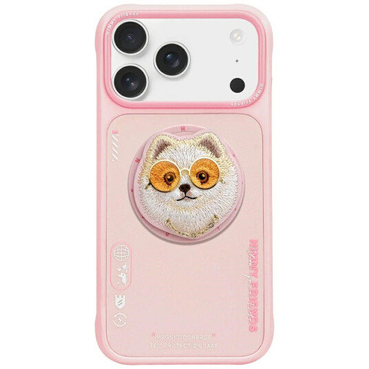 Nimmy Cool Dog MagSafe Mobildeksel til iPhone 17 Pro - Rosa Nimmy Cool Dog MagSafe Mobildeksel til iPhone 17 Pro - Rosa