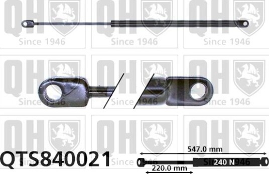 Gassfjær, motorpanser QUINTON HAZELL QTS840021