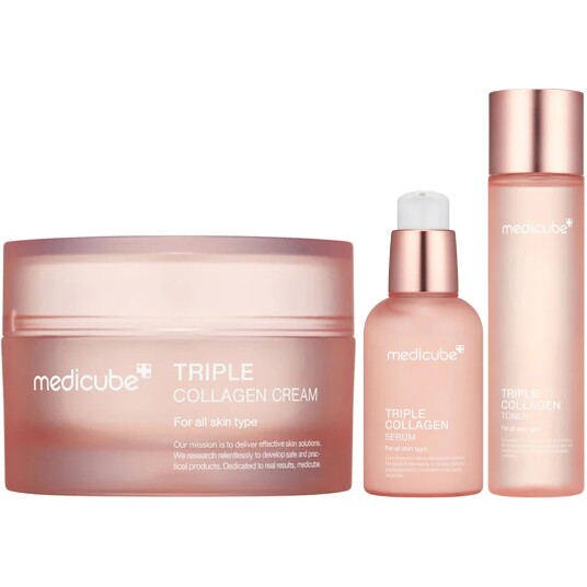Medicube Triple Collagen 4.0 Bundle Cream 50 ml Serum 55 ml Toner 140
