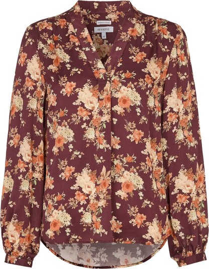 Newhouse Celina Blouse DARK BURGUNDY 34