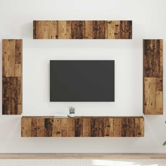 TV skap 8 pcs Gammelt tre