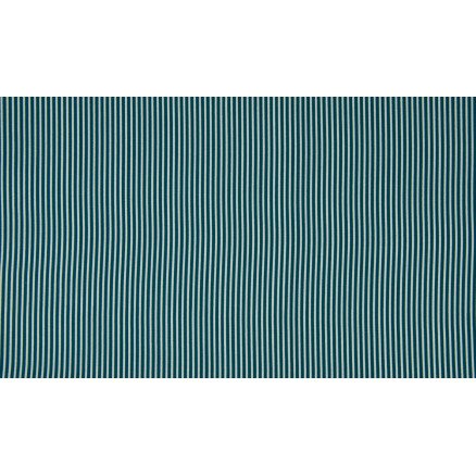 Diverse Minimals Bomullspoplinstoff Print 306 Stripe Petrol 145cm 50cm