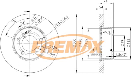 Bremseskive FREMAX BD-3405