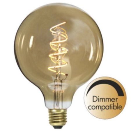 Star Trading Decoration LED filament E27 G125 2000K 160lm Dimmer