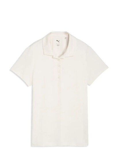 PUMA Golf W Floral Lace Jacquard Ss Polo Cream L PUMA Golf W Floral Lace Jacquard Ss Polo Cream L