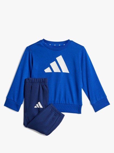 adidas Big Logo French Terry Jog Sett Blå 92 adidas Big Logo French Terry Jog Sett Blå 92