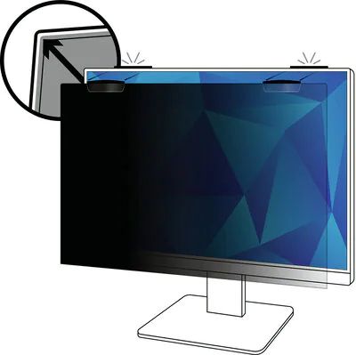 3M - Personvernfilter For Skjerm - Avtakbar - Magnetisk - 23" - Svart - For Apple Imac (24 Tommer)