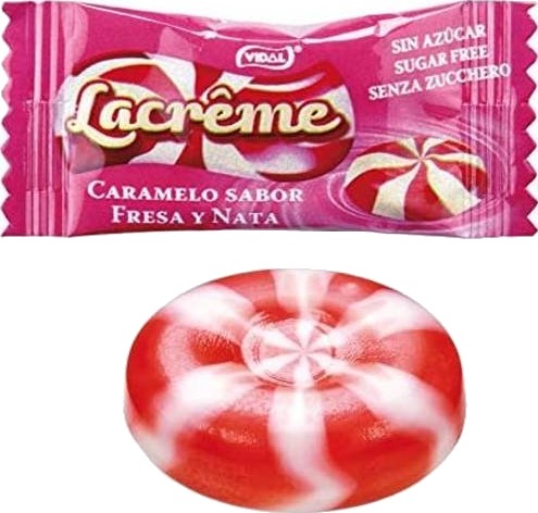 Lacreme Strawberry & Cream 300 stk i pose - Sukkerfri Drops med Jordbærsmak - de er knallgode Lacreme Strawberry & Cream 300 stk i pose - Sukkerfri Drops med Jordbærsmak - de er knallgode