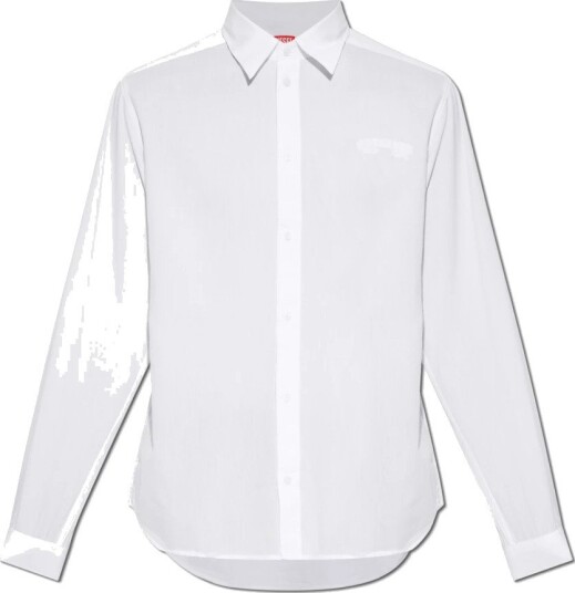 Diesel, Herre, Skjorter, Hvit, XS,