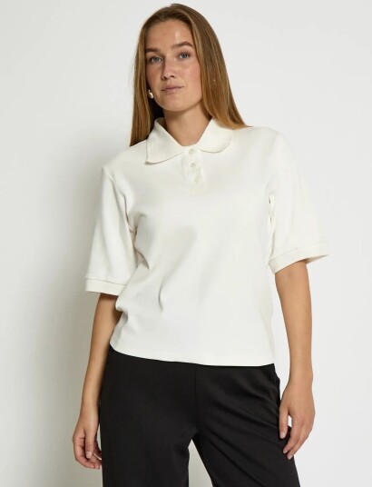 Peppercorn Pcfiola Gots Polo T Shirt White XL Peppercorn Pcfiola Gots Polo T Shirt White XL