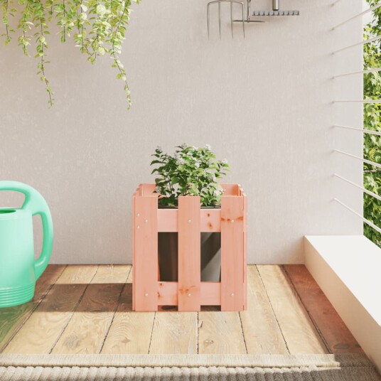 Plantekasse med gjerdedesign 30x30x30 cm heltre douglasgran