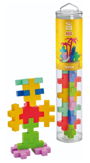 Plus-Plus BIG i rør Tropical Mix 15 stk Plus-Plus BIG i rør Tropical Mix 15 stk