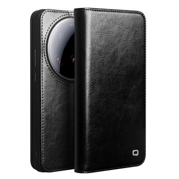 Qialino Xiaomi 15 Ultra Classic Lommebok deksel I Lær   Svart