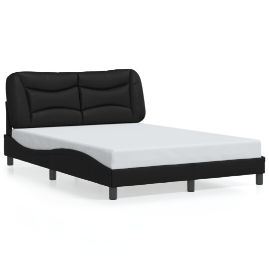 Sengeramme med LED-lys svart 120x200 cm kunstig lær 8721012356351